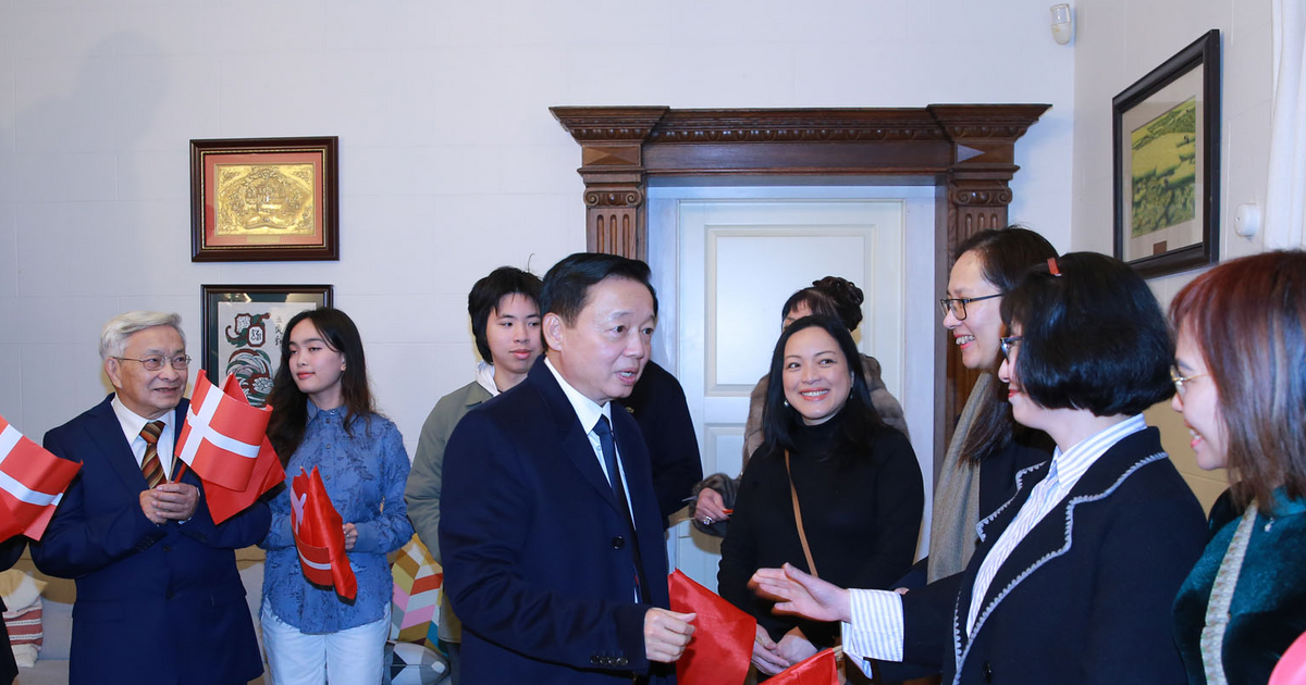 Le vice-Premier ministre Tran Hong Ha rencontre des Vietnamiens d'outre-mer au Danemark