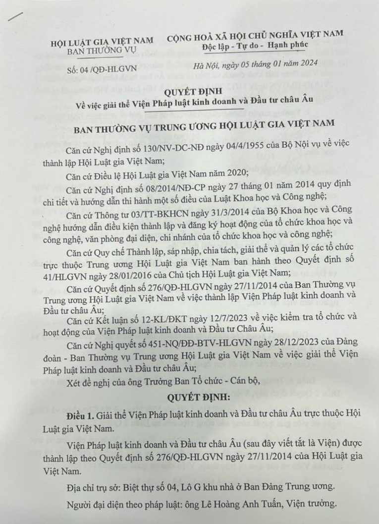 quyet dinh giai the vien phap luat kinh doanh va dau tu chau au hinh 1