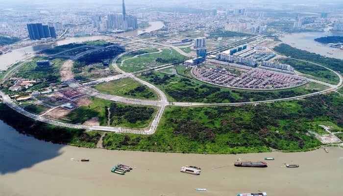 Renovación paisajística de la ribera del río Saigón en la zona urbana de Thu Thiem