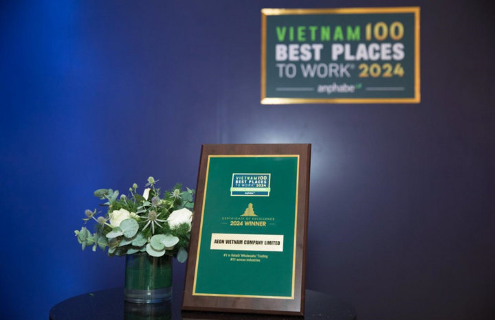 AEON Vietnam belegte den 11. Platz unter den 100 besten Arbeitsplätzen in Vietnam.