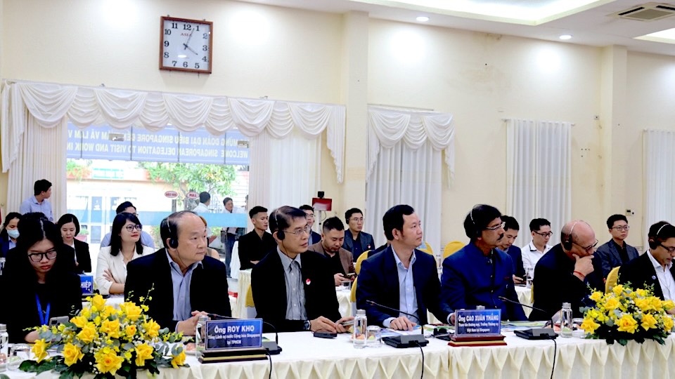 Đại diện các doanh nghiệp tham dự hội nghị. Ảnh: An Long