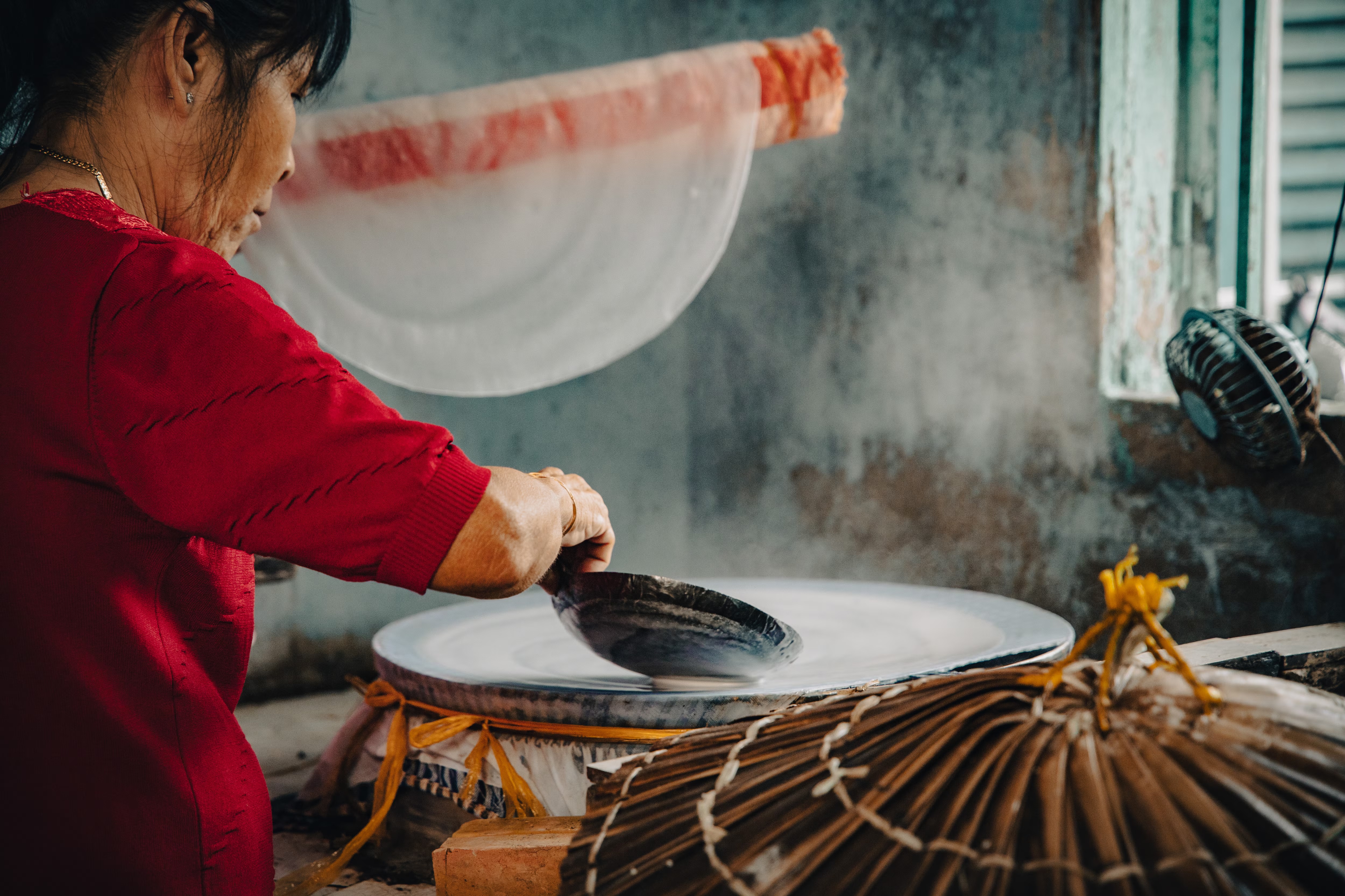 Làng nghề bánh tráng Cù Lao Mây