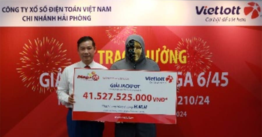 Un hombre de Ha Giang gana un premio mayor de Vietlott de casi 41.500 millones de VND.