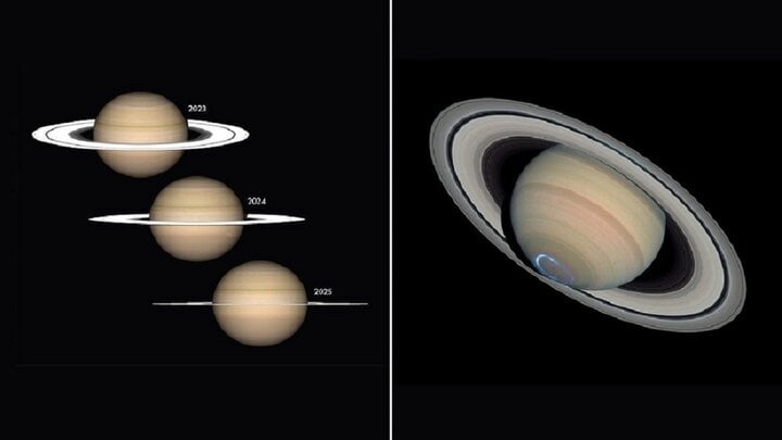 今後18か月は、土星の傾きにより土星の環が視界から消えてしまう前に、それを観察できる最後のチャンスだ。 （写真：デイリーメール）