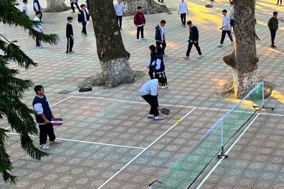 Pickleball ist in Schulen in Hanoi aufgetaucht