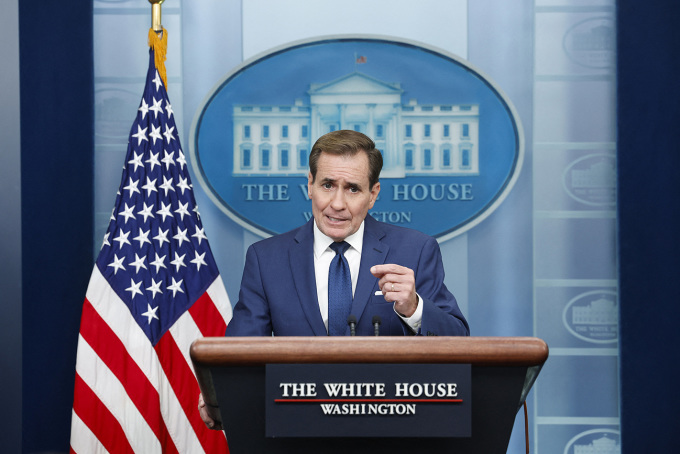 US National Security Council spokesman John Kirby at the White House on October 24. Photo: AFP