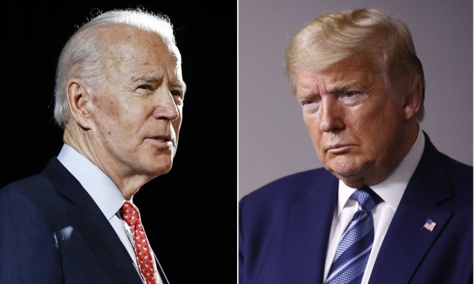 Le président américain Joe Biden (à gauche) et l'ancien président Donald Trump. Photo : AP