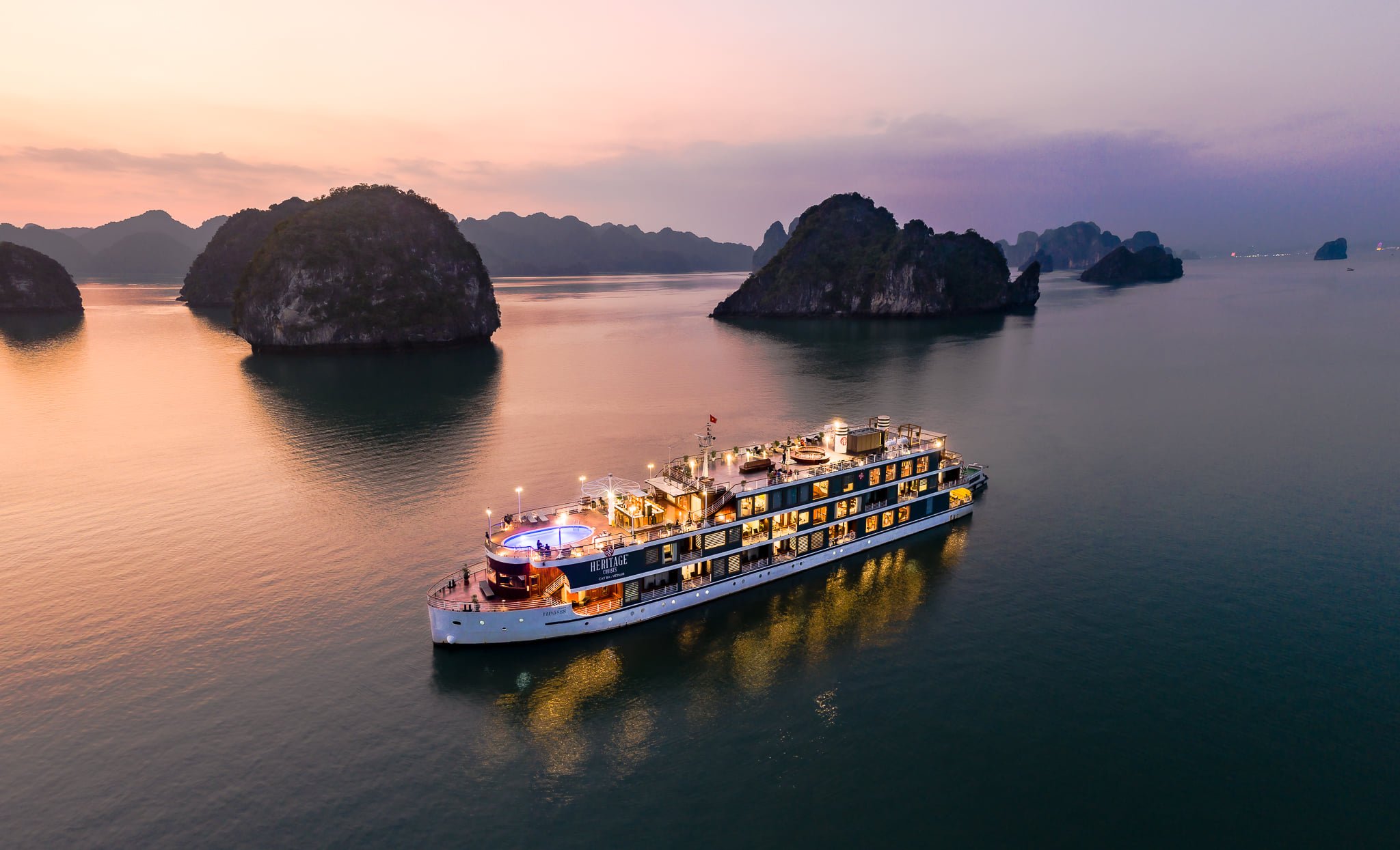 Flying over Ha Long heritage