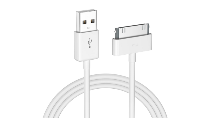 The original Apple 30-pin standard iPhone port was used from 2007 to 2012.