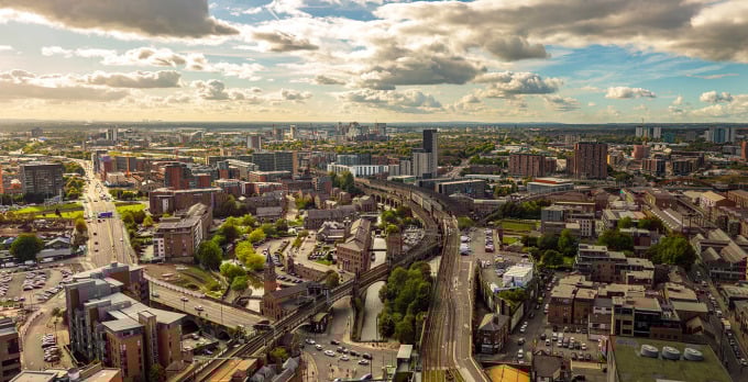 Ein Blick auf Manchester.