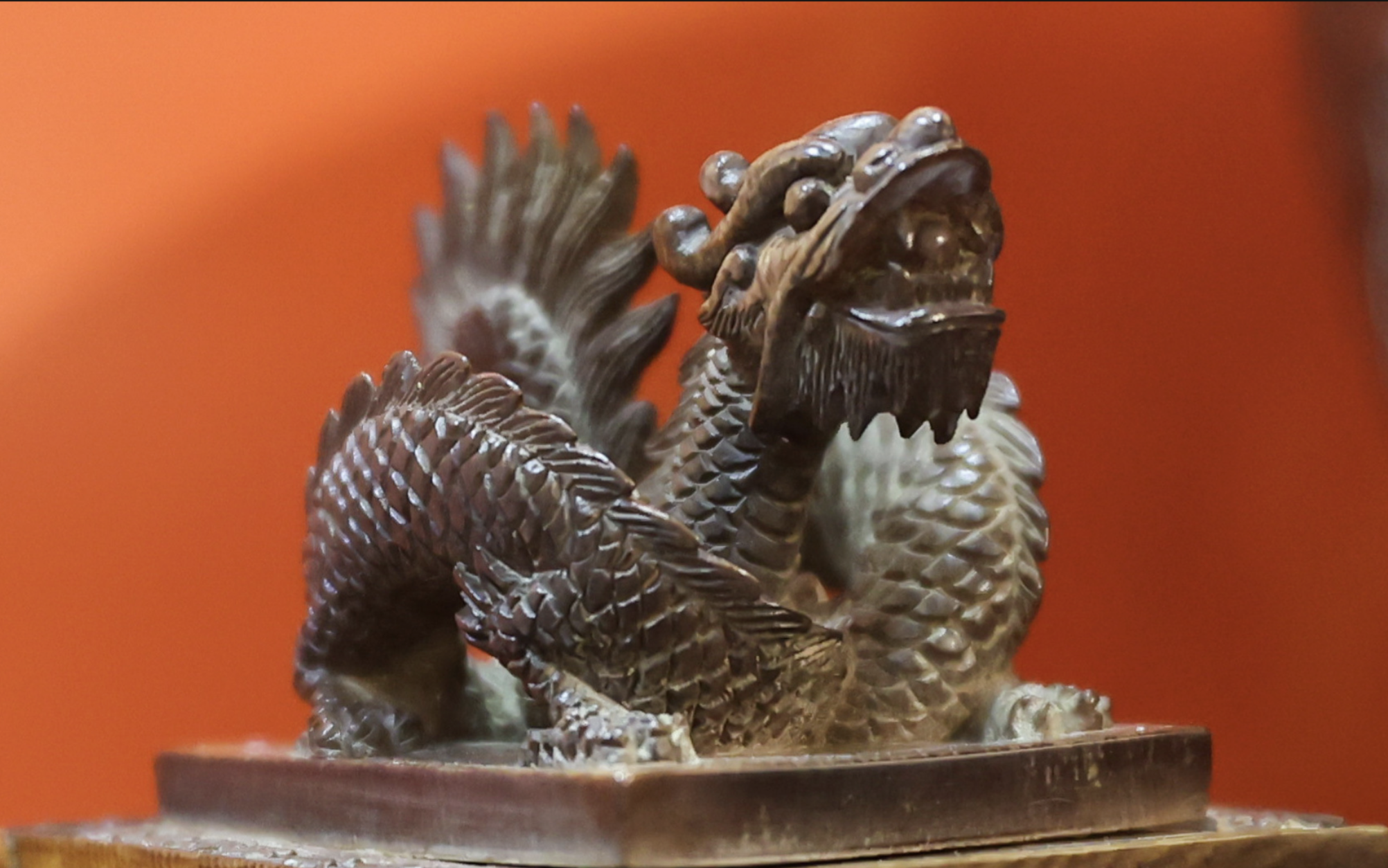 Dragon image in antiques displayed in Ho Chi Minh City