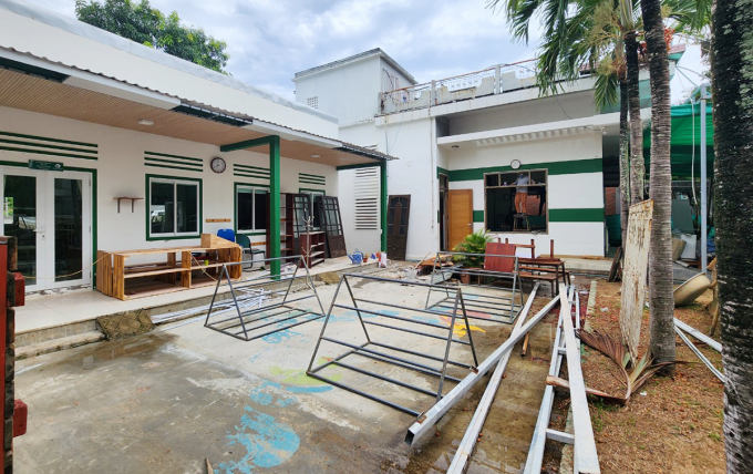 The facilities of Choi Xanh International School have been taken back and dismantled by the lessor. Photo: Son Thuy