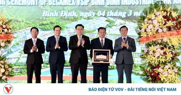 Vorsitzender der Nationalversammlung nimmt an der Einweihungszeremonie von Phase I des Becamex VSIP Binh Dinh Industrial Park teil