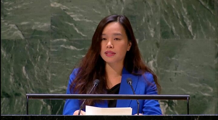 Tham tán Công sứ Lê Thị Minh Thoa, Phó Trưởng Phái đoàn thường trực Việt Nam tại Liên Hợp Quốc.