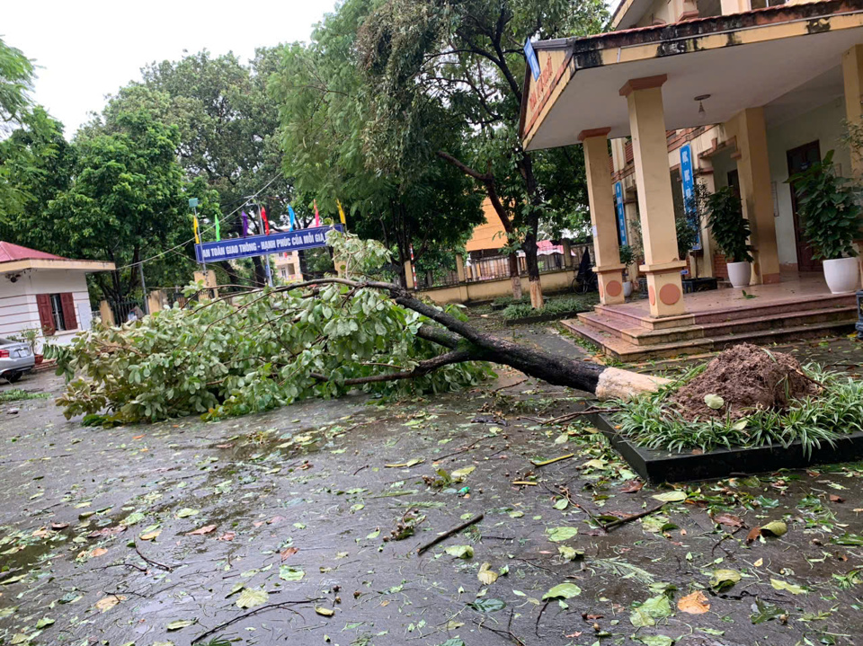 Many schools were severely damaged by Typhoon Yagi.