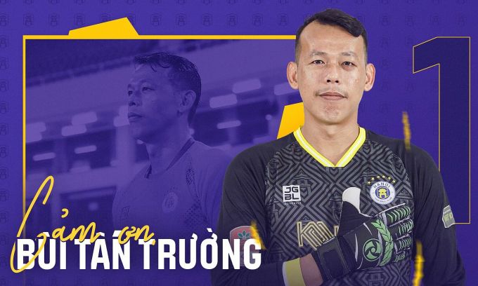 Hanoi FC hat am 1. März ein Abschiedsfoto von Tan Truong gepostet. Foto: Hanoi FC