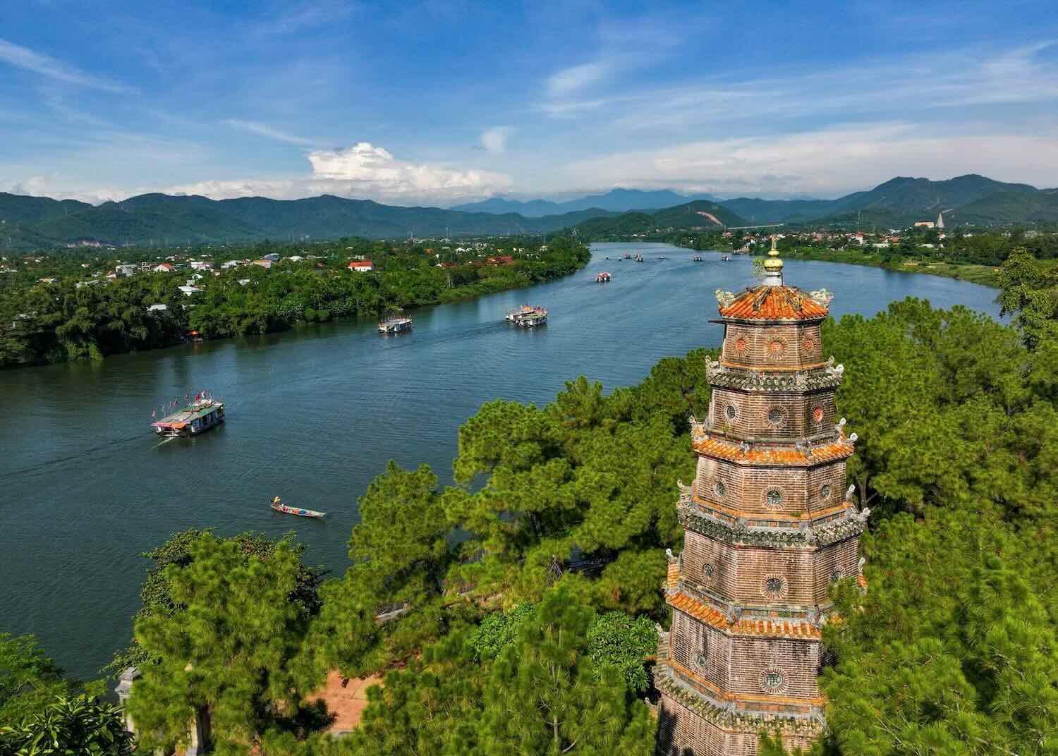 A corner of Thien Mu Pagoda. Photo: Nguyen Phong.