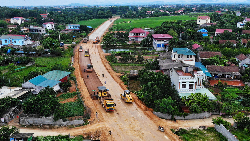 Speeding up the construction of the road connecting Bac Giang - Thai Nguyen