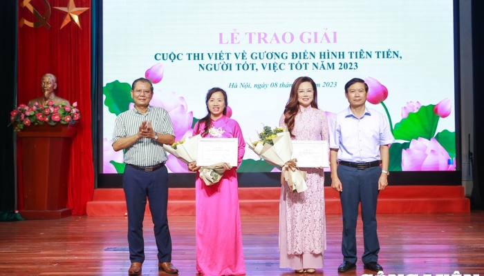 TP. Hà Nội vinh danh các tác giả đạt giải Cuộc thi viết về gương điển hình tiên tiến, người tốt, việc tốt