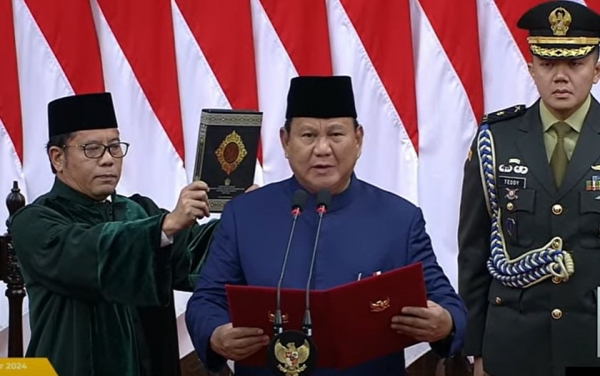 Le président indonésien élu Prabowo Subianto prend officiellement ses fonctions