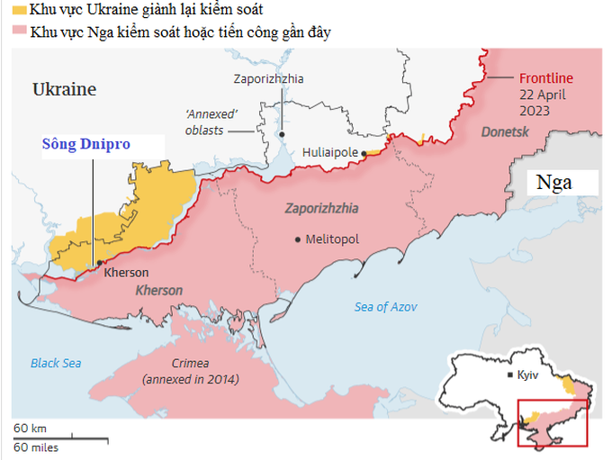 Rộ tin Ukraine vượt sông Dnipro, phá vỡ phòng tuyến của Nga ở Kherson - 2