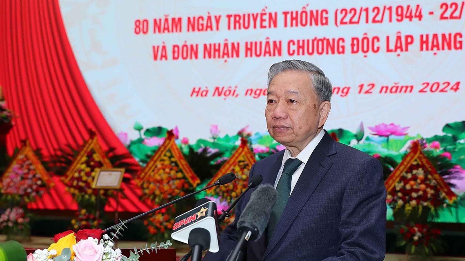 Full text of General Secretary To Lam's speech at the 80th anniversary of the General Department of Politics of the Vietnam People's Army