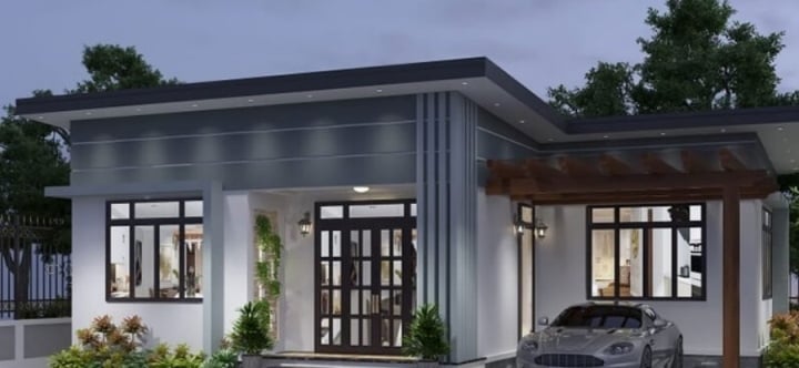 Consulte 10 modelos de casas rurales con techo plano, hermosas y económicas - 3