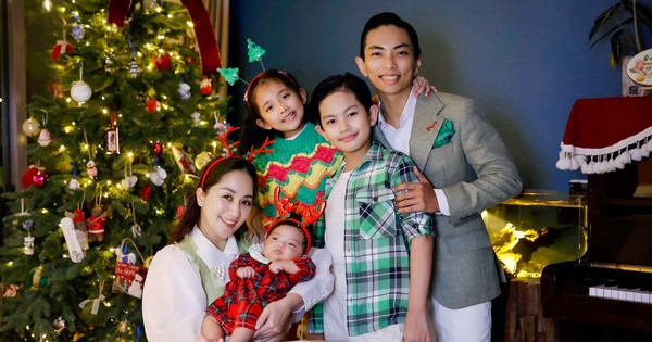 Christmas 2023: Khanh Thi - Phan Hien show off happy photos with their 3 children, revealing surprising behind-the-scenes stories