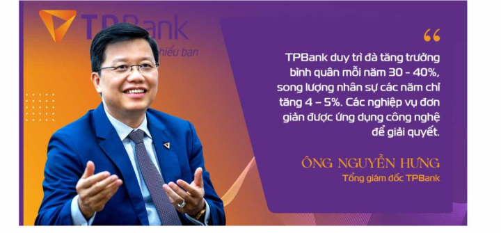 El Sr. Nguyen Hung, Director General de TPBank, habló sobre el sistema tecnológico.