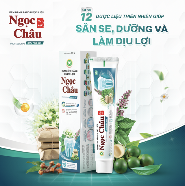 Ngọc Châu ra mắt dòng sản phẩm kem đánh răng dược liệu hoàn toàn mới - Ảnh 3.