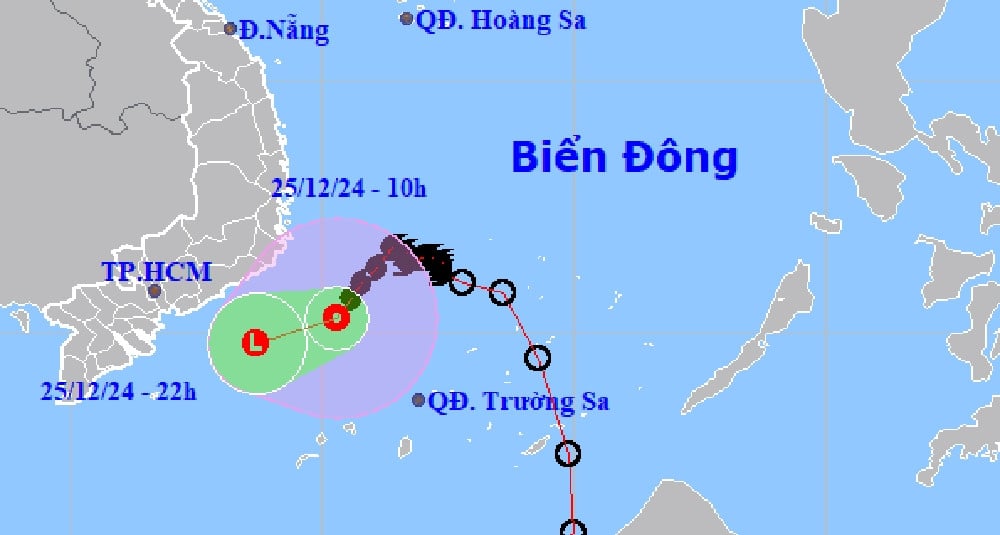 Bão số 10 suy yếu thành áp thấp nhiệt đới ở vùng biển Khánh Hòa - Bình Thuận