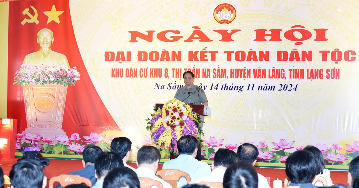 [Ảnh] Thủ tướng Phạm Minh Chính dự Ngày hội Đại đoàn kết toàn dân tộc tại Lạng Sơn