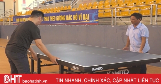 Sẵn sàng cho các cuộc tranh tài Giải Bóng bàn Báo Hà Tĩnh