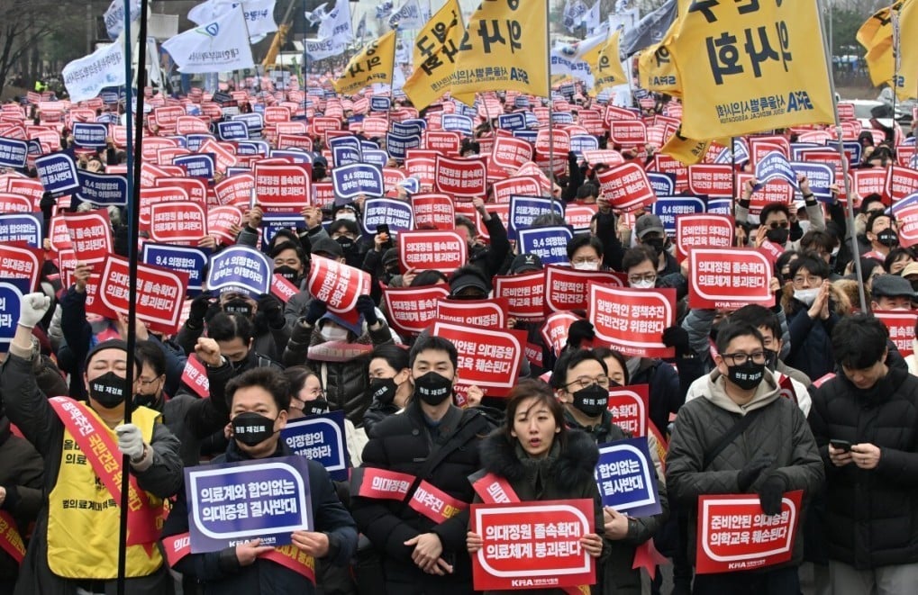 South Korea accuses medical professor of taking people's lives 'hostage'