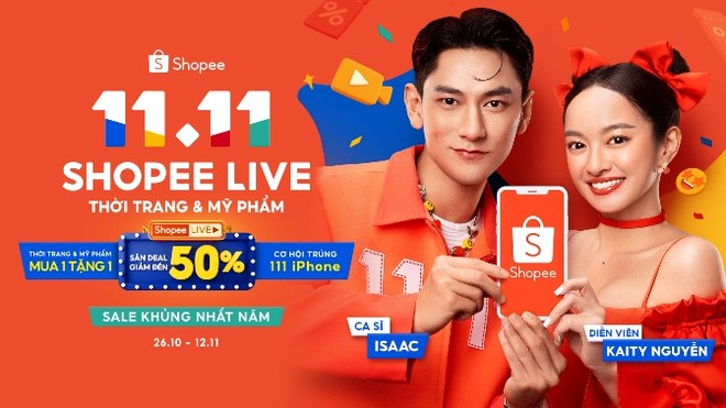Shopee khuyến mãi lớn dịp 11-11