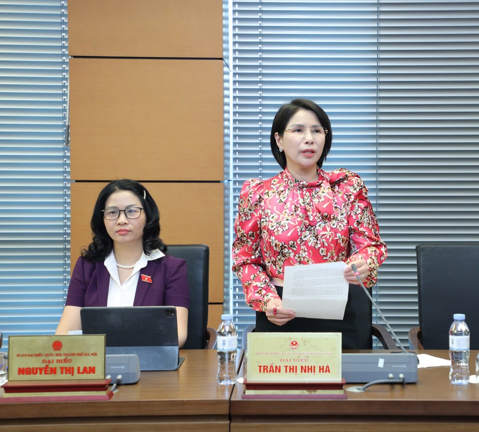 Delegate Tran Thi Nhi Ha (National Assembly Delegation of Hanoi City) - Photo: Nhu Y