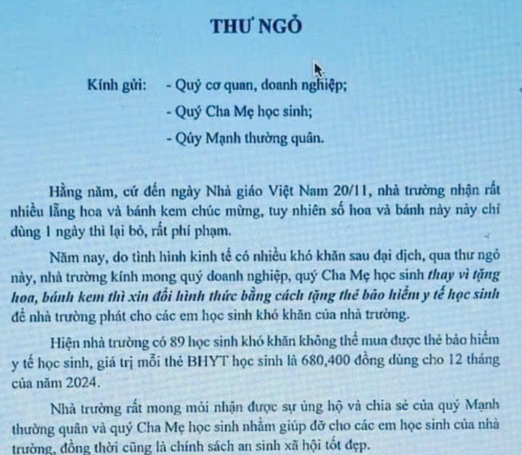 Những lá thư ngỏ xin đổi quà 20/11 lay động lòng người... - 4