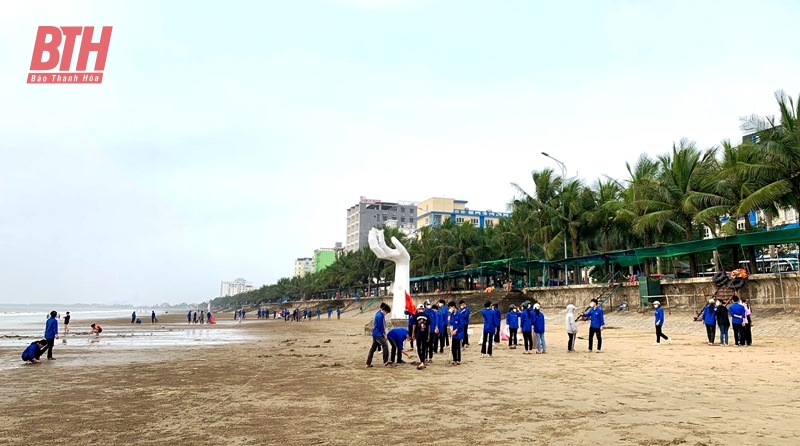 Hoang Hoa: Launching a campaign to clean up the environment of Hai Tien beach