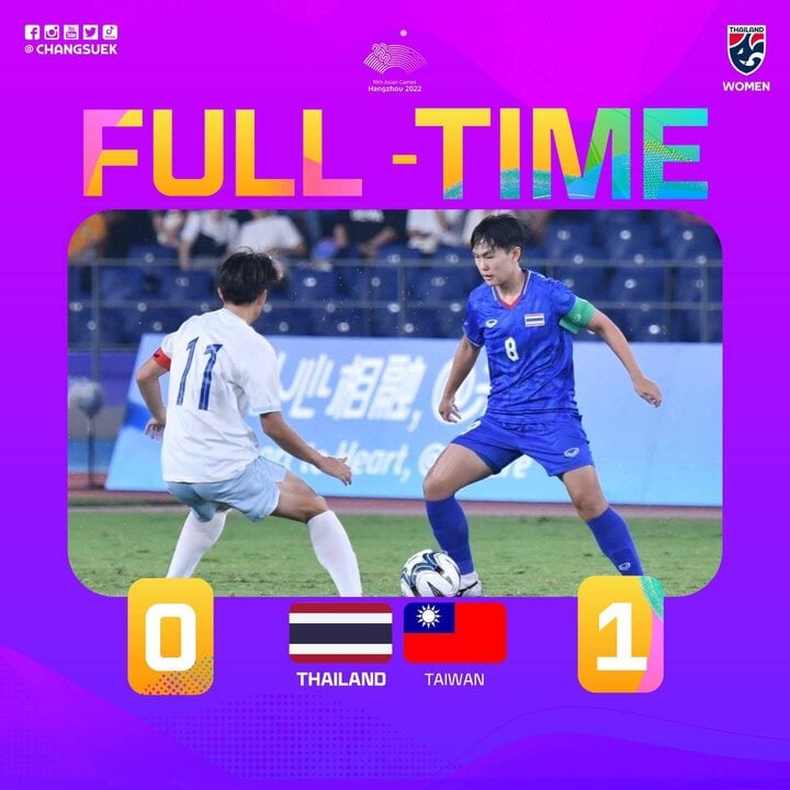 Thailand team lost to Taiwan (China).