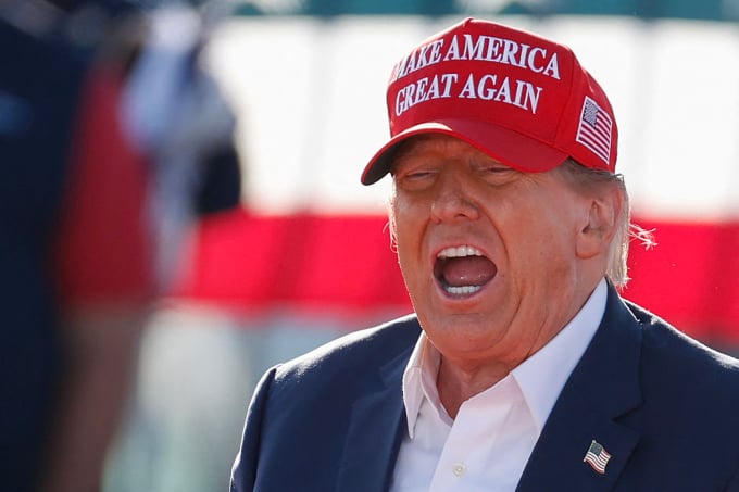 L'ancien président américain Donald Trump dans l'Ohio le 16 mars. Photo : AFP