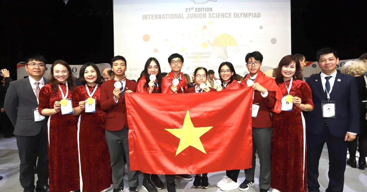 100% of Hanoi students won medals at the 2024 International Junior Science Olympiad