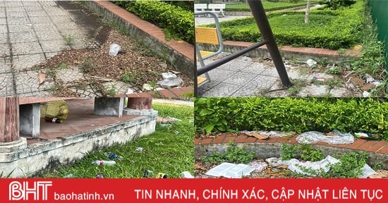 Đừng để tiểu công viên ở TP Hà Tĩnh thành nơi xả rác