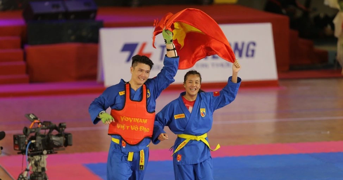 Der Boxer Nam Dinh gewann hervorragend die World Vovinam-Goldmedaille