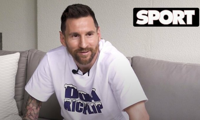 Lionel Messi in an interview with Diario Sport on June 7, 2023. Photo: screenshot