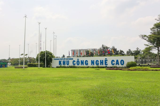 Main gate of Ho Chi Minh City High-Tech Park in Thu Duc City in October 2022. Photo: Quynh Tran