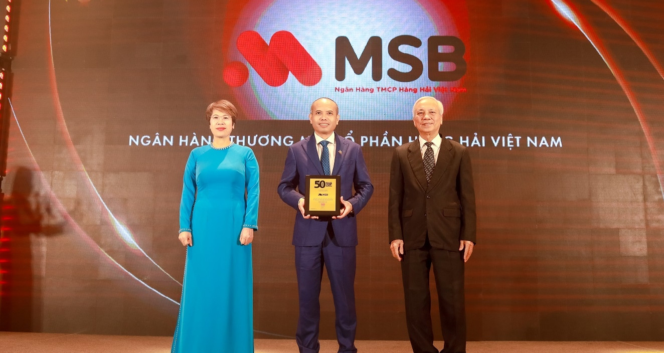 MSB is in the Top 50 most effective business companies in Vietnam in 2024