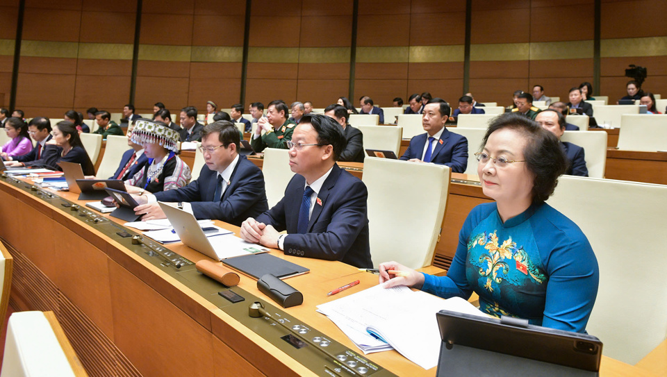 Députés de l'Assemblée nationale participant à la 8e session, 15e Assemblée nationale. Photo: Quochoi.vn