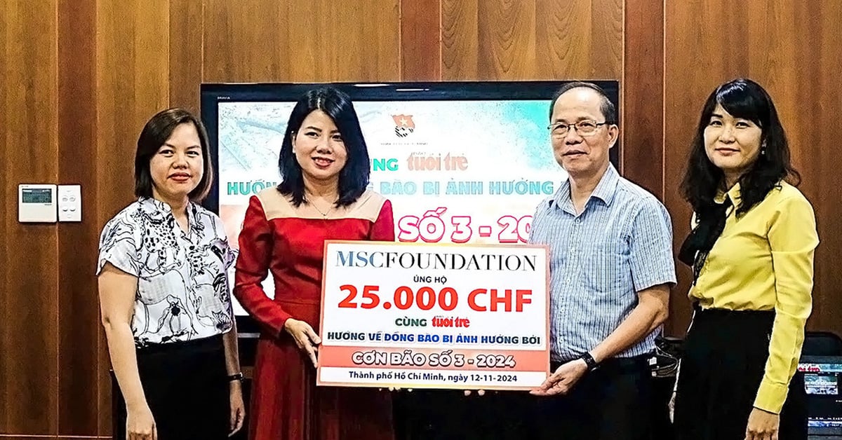 MSC Foundation đóng góp hơn 700 triệu đồng, mong bà con vùng bão lũ sớm ổn định cuộc sống