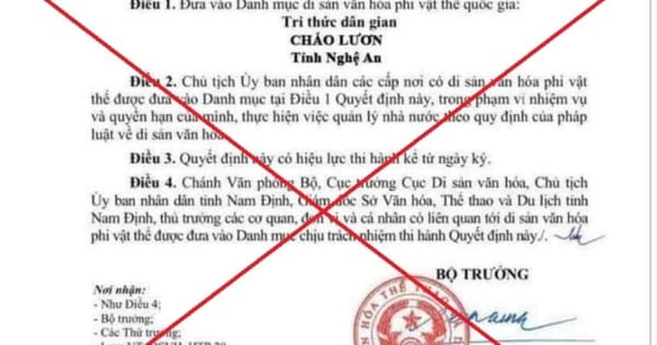 Обращение к человеку, который распространил новость о том, что каша из угря Нге Ан является национальным нематериальным наследием