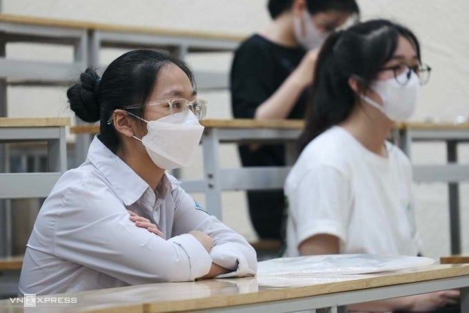 受験者は5月6日にハノイ国立教育大学で能力評価試験を受験する。写真: ドゥオン・タム